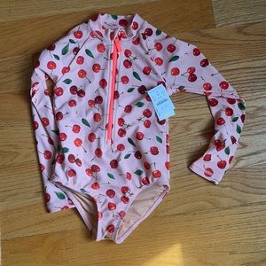 Jcrew Crewcuts long sleeve girls cherry rashguard